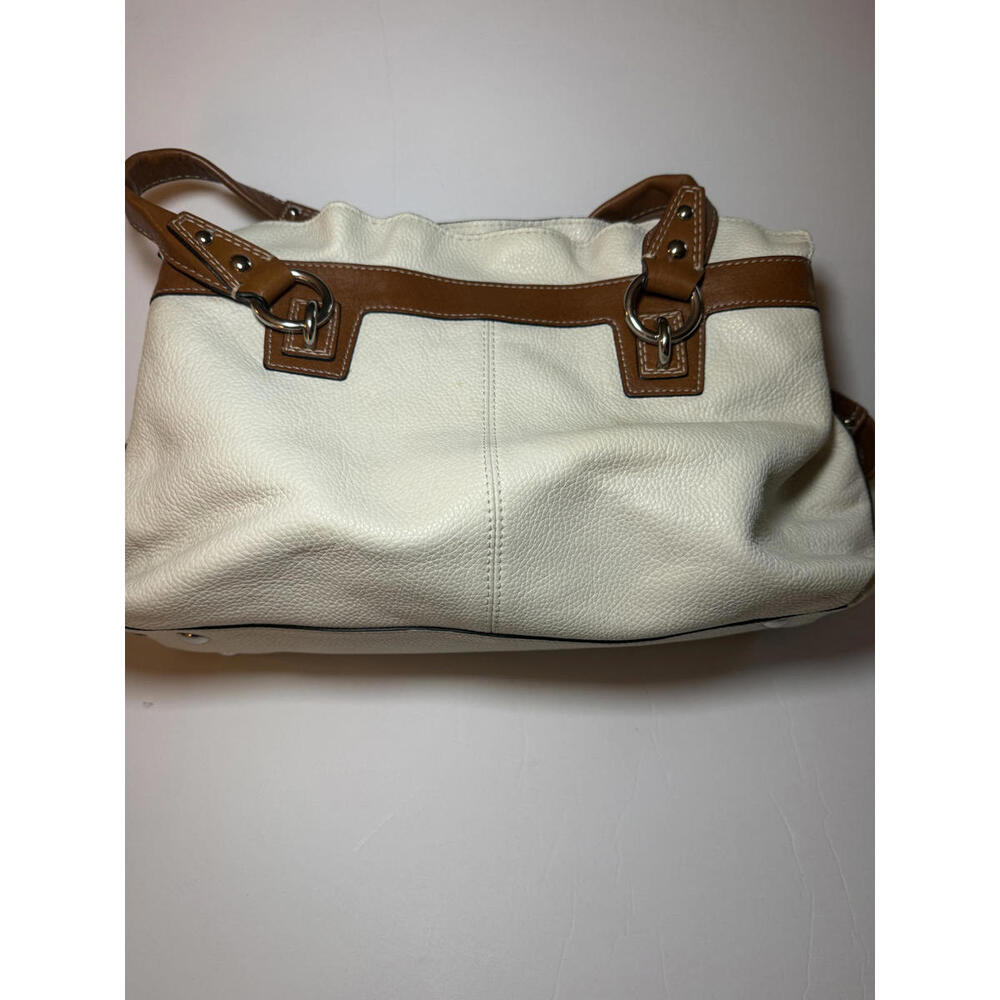 COACH 2017 Penelope Shoulder Satchel Tote Pebble Brown Ivory Leather Bag F14686 - Picture 4 of 8